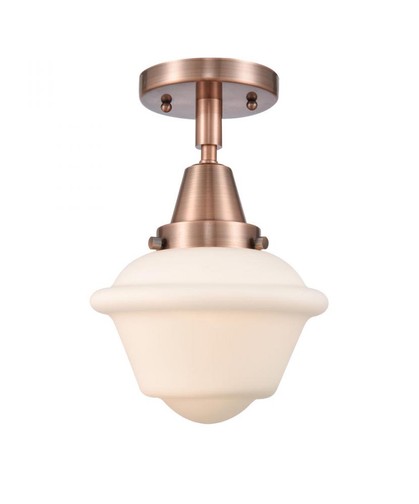 Oxford - 1 Light - 8 inch - Antique Copper - Semi-Flush Mount