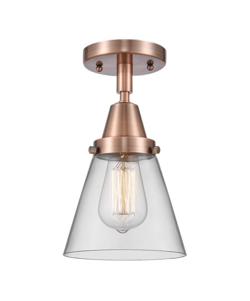 Cone - 1 Light - 6 inch - Antique Copper - Semi-Flush Mount