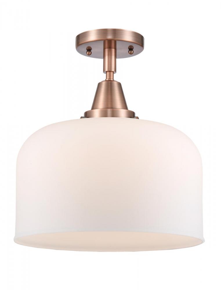 Bell - 1 Light - 12 inch - Antique Copper - Semi-Flush Mount