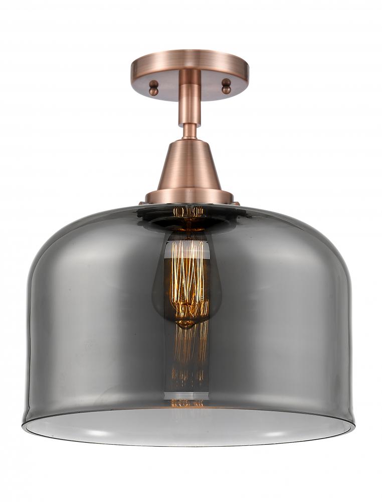 Bell - 1 Light - 12 inch - Antique Copper - Semi-Flush Mount