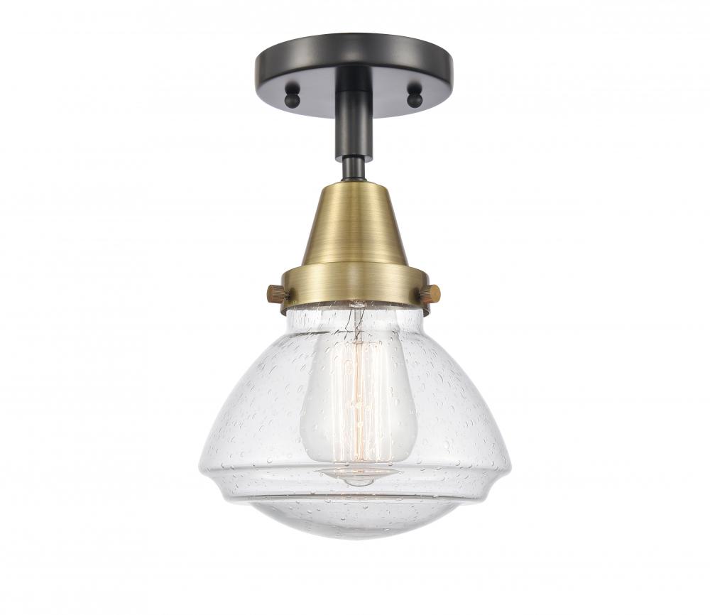 Olean - 1 Light - 7 inch - Black Antique Brass - Semi-Flush Mount