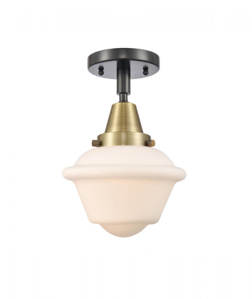Oxford - 1 Light - 8 inch - Black Antique Brass - Semi-Flush Mount