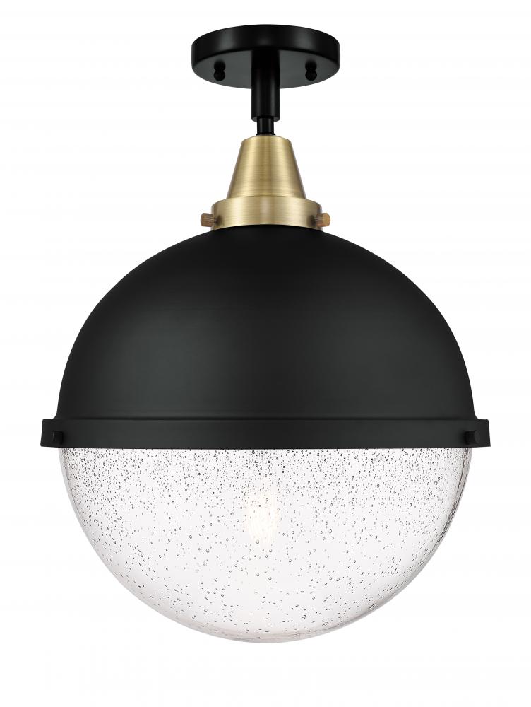 Hampden - 1 Light - 13 inch - Black Antique Brass - Semi-Flush Mount