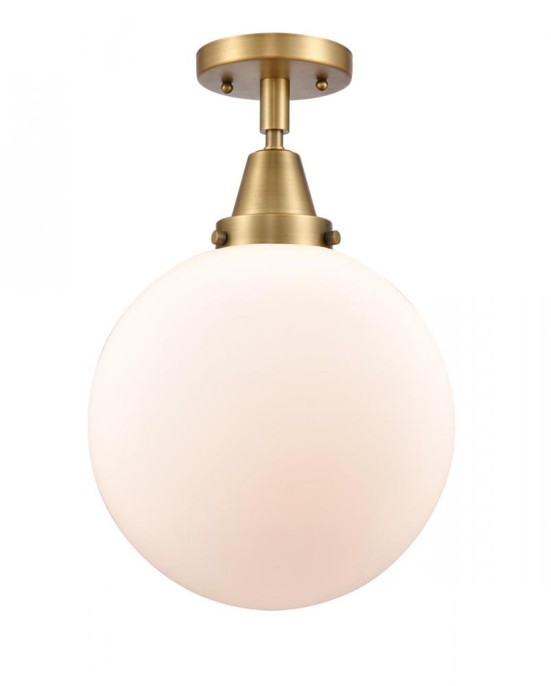 Beacon - 1 Light - 10 inch - Brushed Brass - Semi-Flush Mount