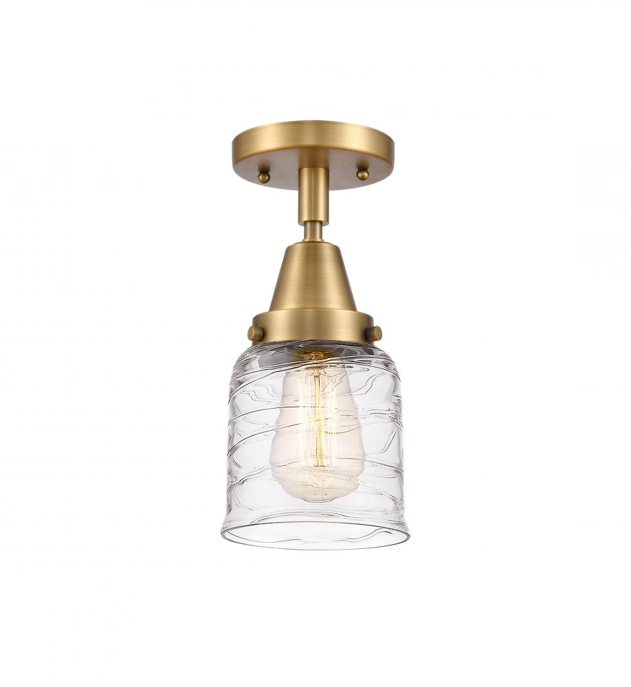 Bell - 1 Light - 5 inch - Brushed Brass - Semi-Flush Mount