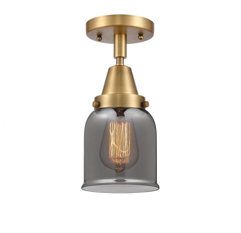 Bell - 1 Light - 5 inch - Brushed Brass - Semi-Flush Mount