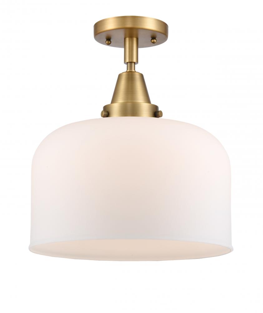 Bell - 1 Light - 12 inch - Brushed Brass - Semi-Flush Mount