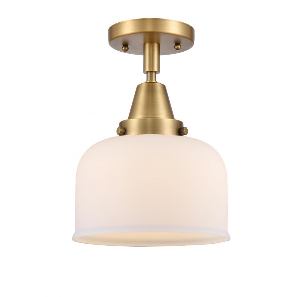 Bell - 1 Light - 8 inch - Brushed Brass - Semi-Flush Mount