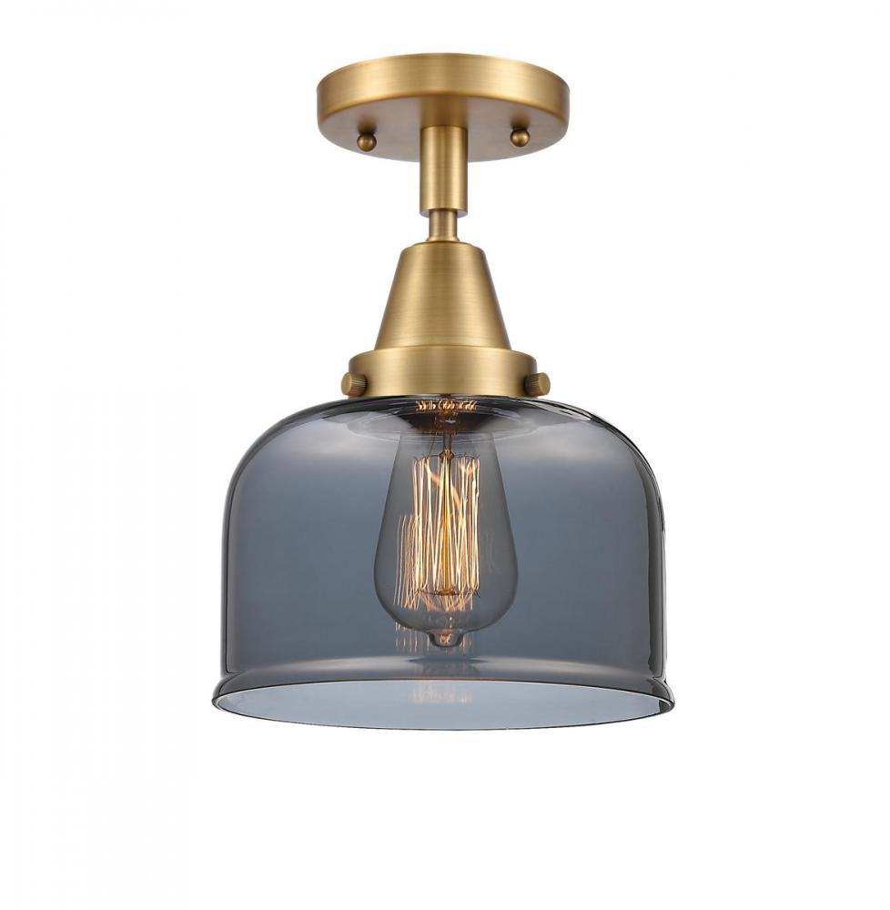 Bell - 1 Light - 8 inch - Brushed Brass - Semi-Flush Mount