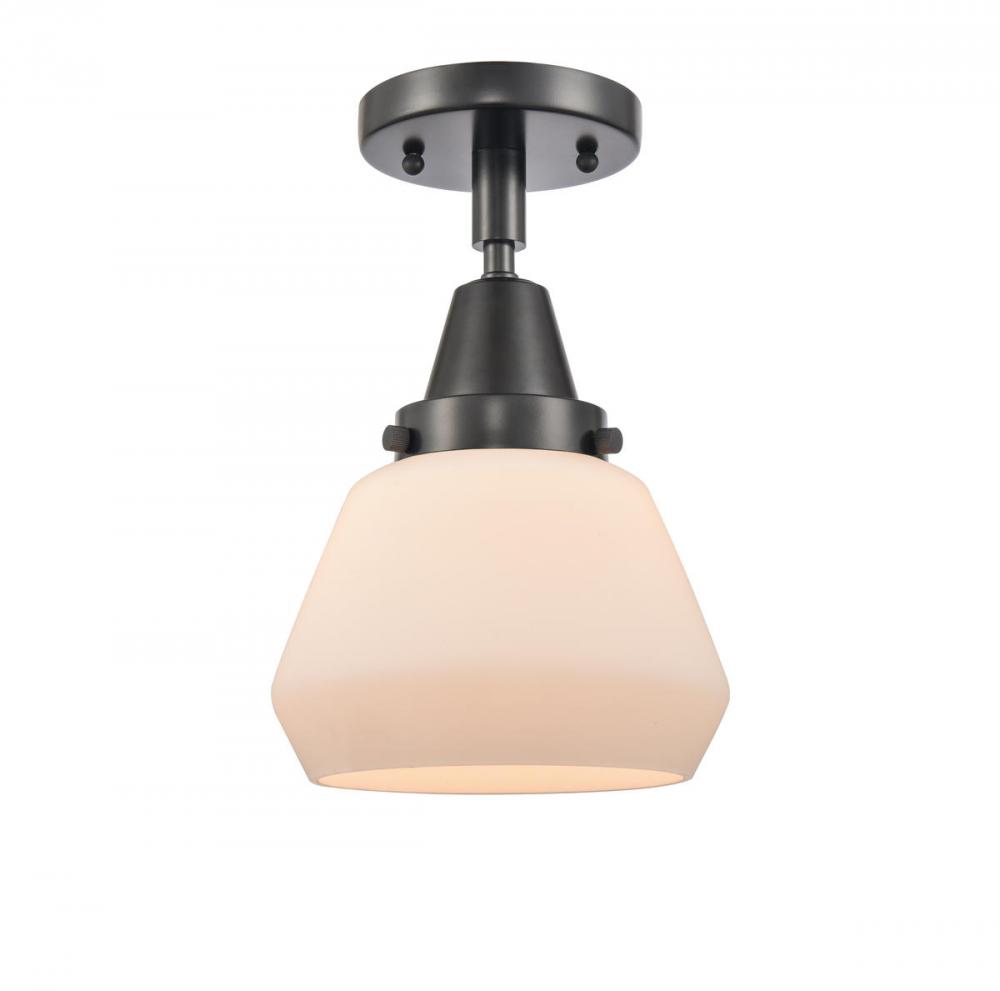 Fulton - 1 Light - 7 inch - Matte Black - Semi-Flush Mount