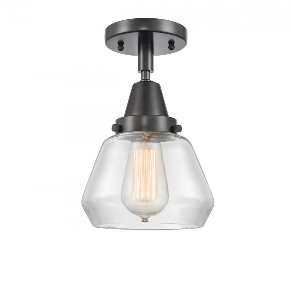 Fulton - 1 Light - 7 inch - Matte Black - Semi-Flush Mount