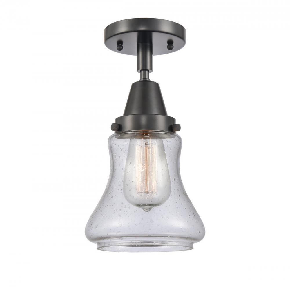 Bellmont - 1 Light - 6 inch - Matte Black - Semi-Flush Mount