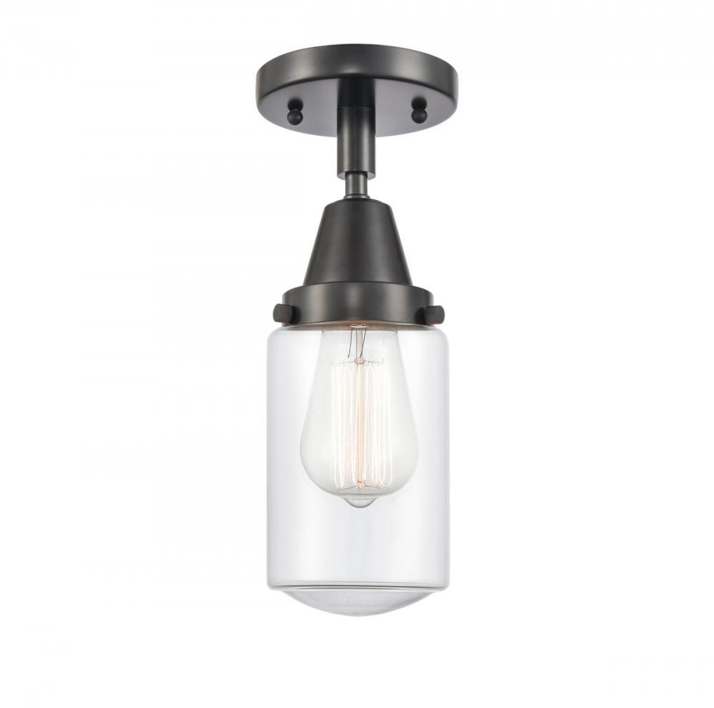 Dover - 1 Light - 5 inch - Matte Black - Semi-Flush Mount