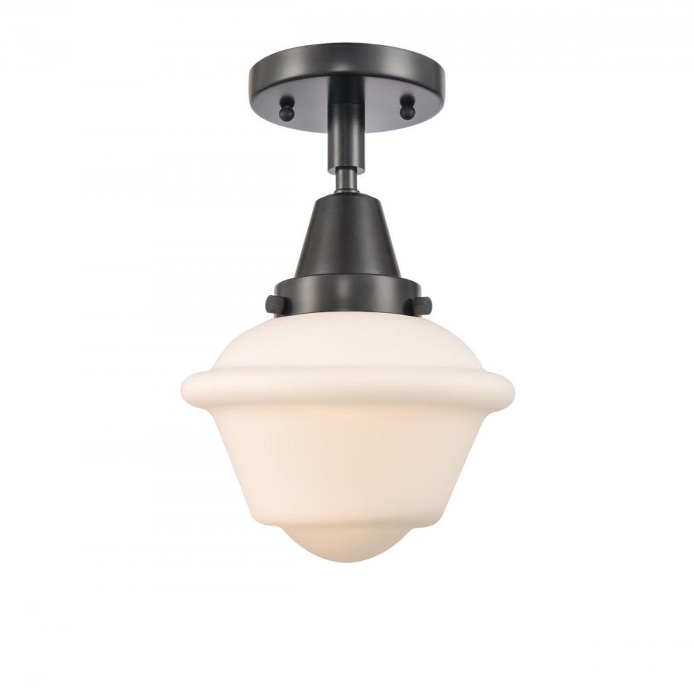 Oxford - 1 Light - 8 inch - Matte Black - Semi-Flush Mount