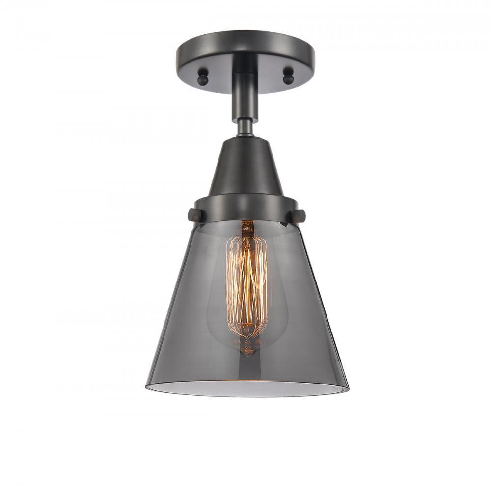Cone - 1 Light - 6 inch - Matte Black - Semi-Flush Mount