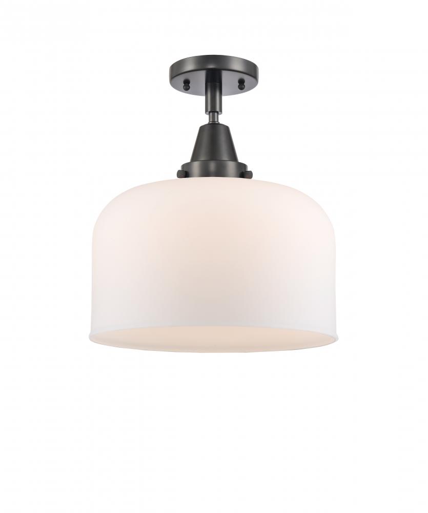 Bell - 1 Light - 12 inch - Matte Black - Semi-Flush Mount