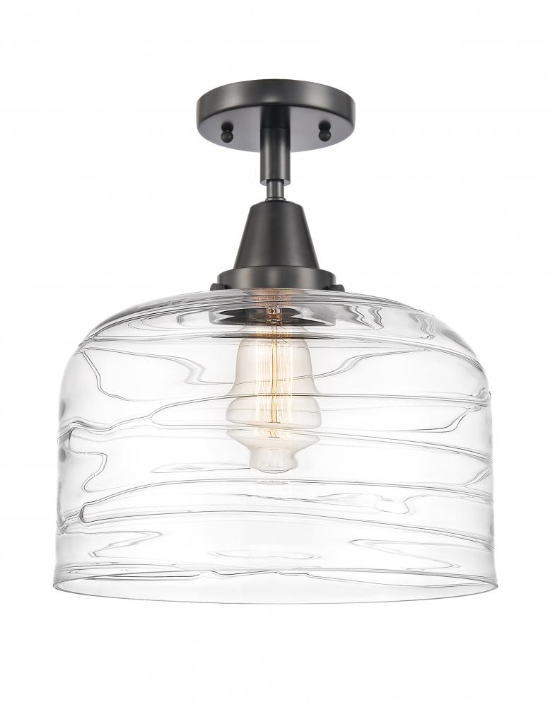 Bell - 1 Light - 12 inch - Matte Black - Semi-Flush Mount