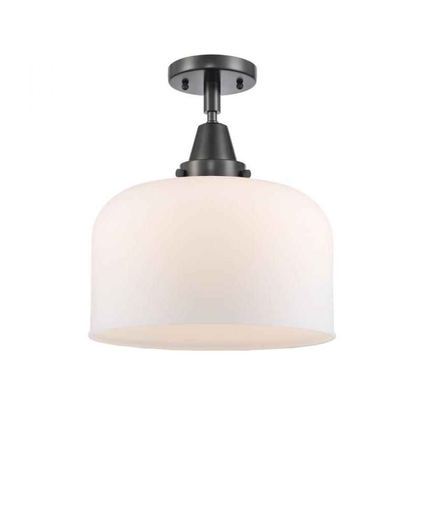 Bell - 1 Light - 12 inch - Matte Black - Semi-Flush Mount