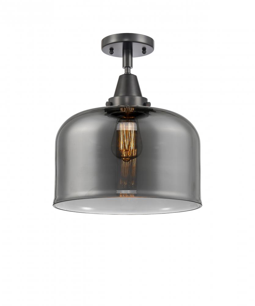 Bell - 1 Light - 12 inch - Matte Black - Semi-Flush Mount