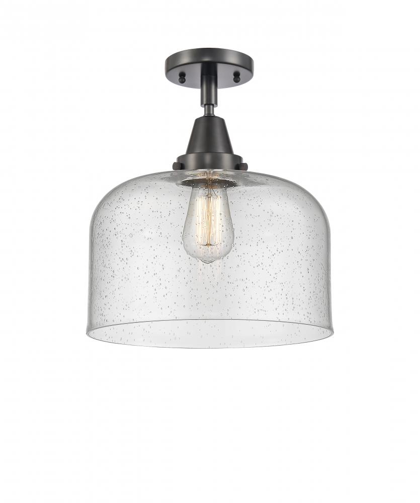 Bell - 1 Light - 12 inch - Matte Black - Semi-Flush Mount