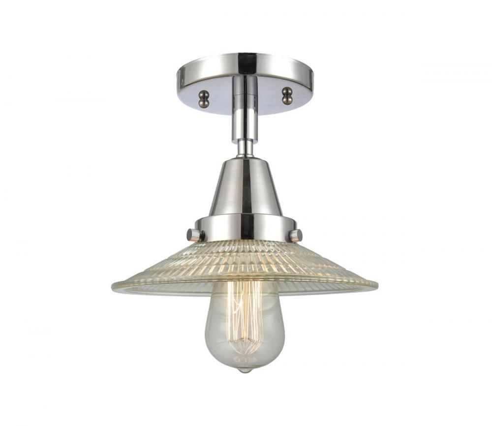 Halophane - 1 Light - 9 inch - Polished Chrome - Semi-Flush Mount