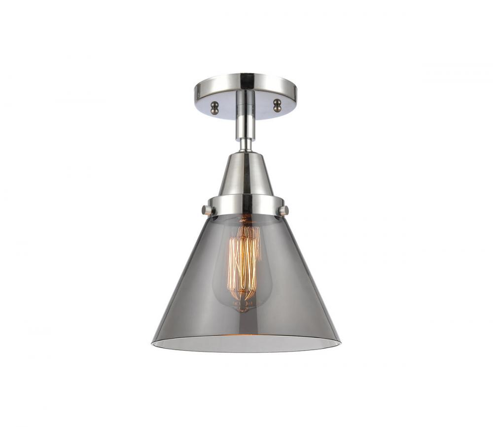 Cone - 1 Light - 8 inch - Polished Chrome - Semi-Flush Mount