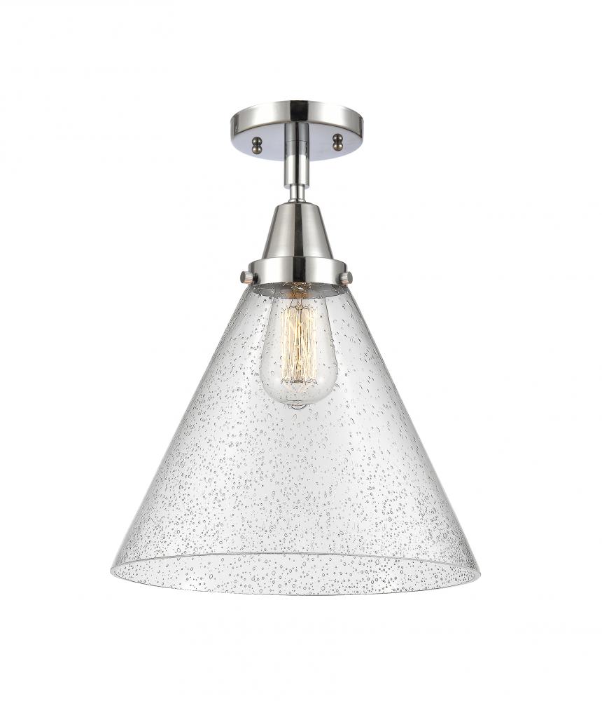 Cone - 1 Light - 12 inch - Polished Chrome - Semi-Flush Mount