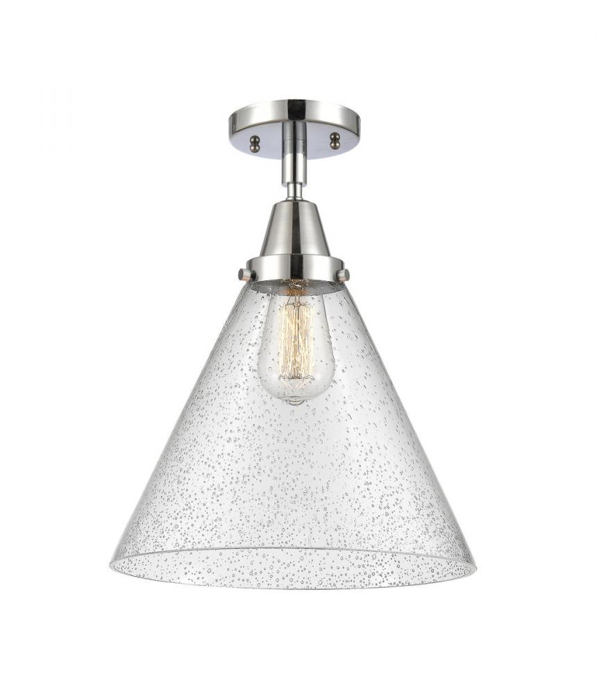 Cone - 1 Light - 12 inch - Polished Chrome - Semi-Flush Mount