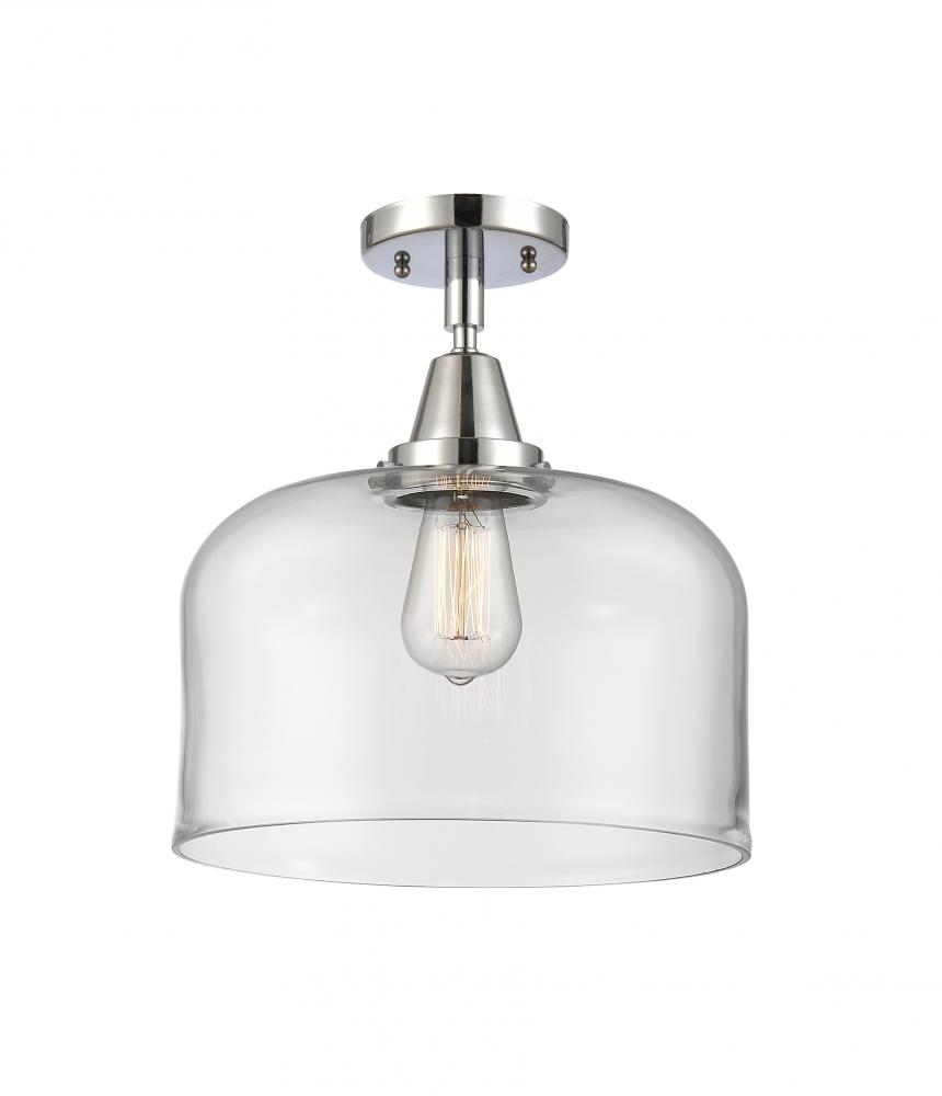 Bell - 1 Light - 12 inch - Polished Chrome - Semi-Flush Mount