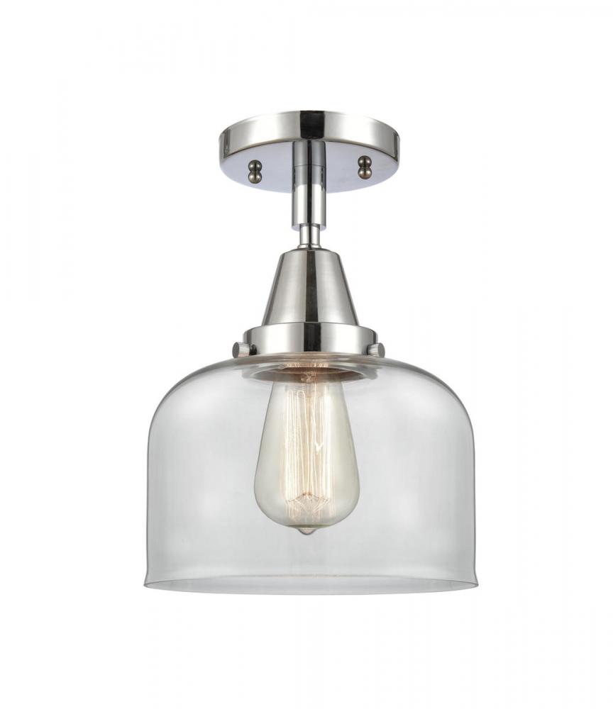 Bell - 1 Light - 8 inch - Polished Chrome - Semi-Flush Mount