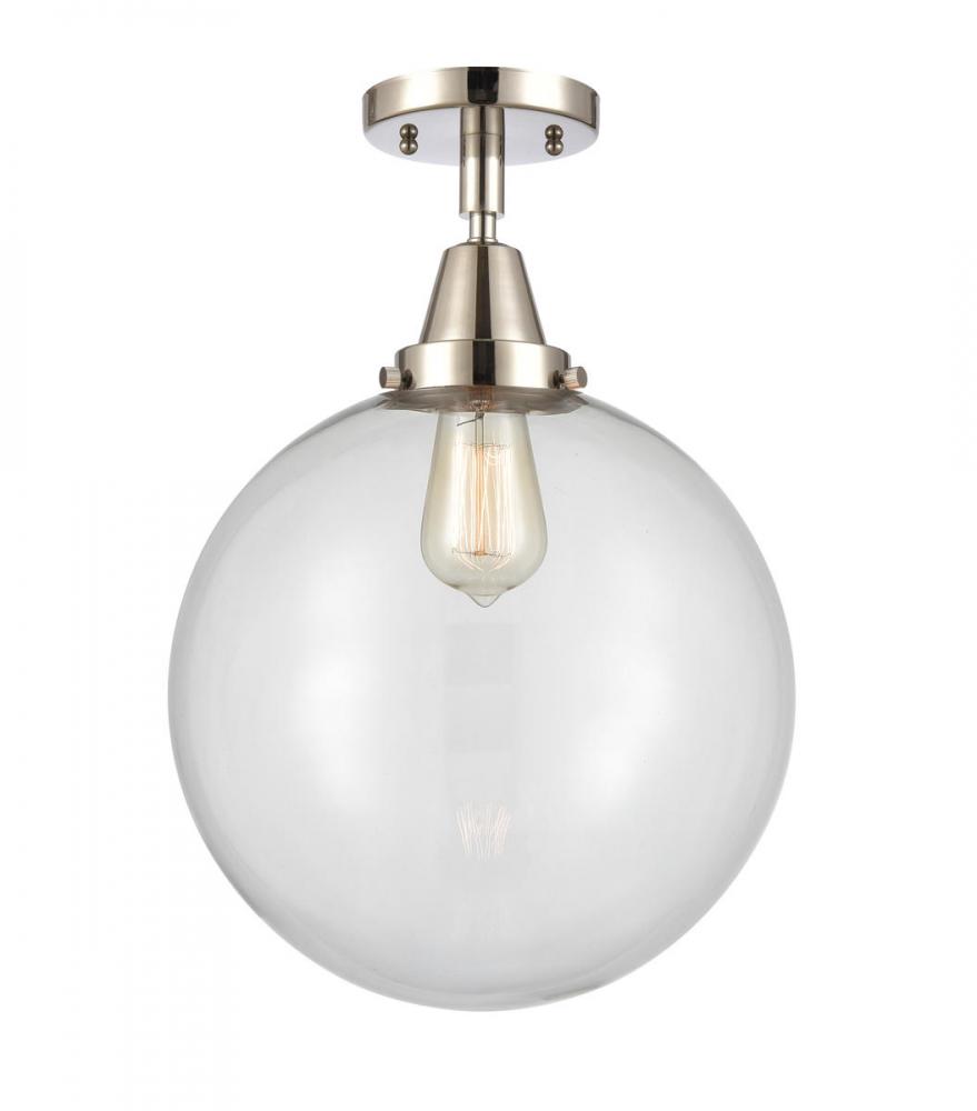 Beacon - 1 Light - 12 inch - Polished Nickel - Semi-Flush Mount