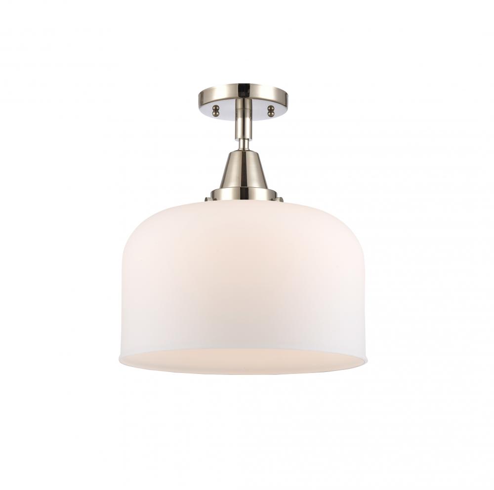 Bell - 1 Light - 12 inch - Polished Nickel - Semi-Flush Mount