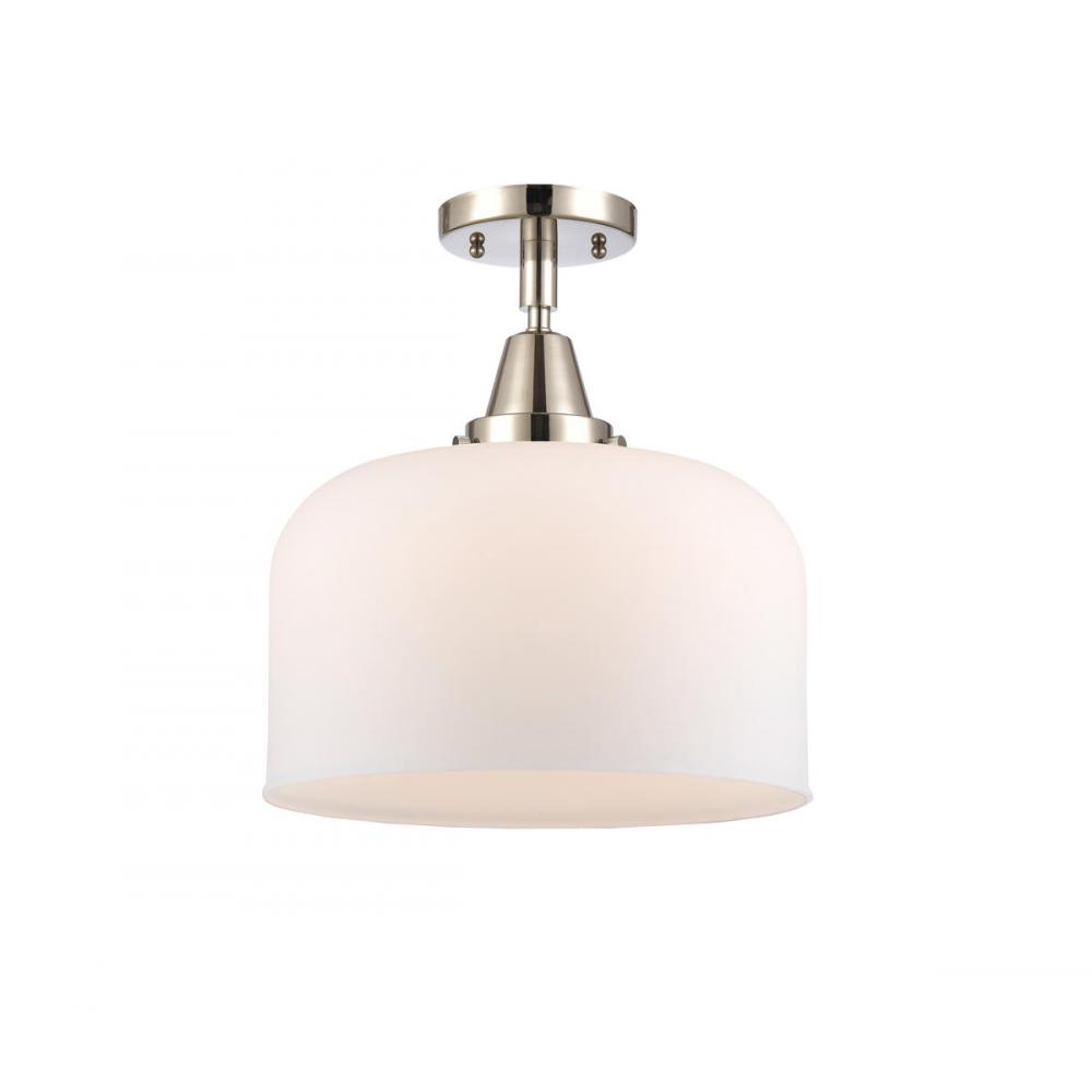 Bell - 1 Light - 12 inch - Polished Nickel - Semi-Flush Mount