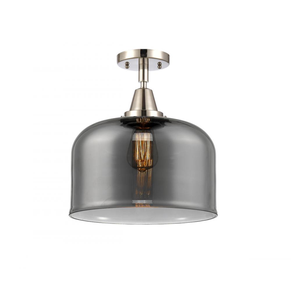 Bell - 1 Light - 12 inch - Polished Nickel - Semi-Flush Mount