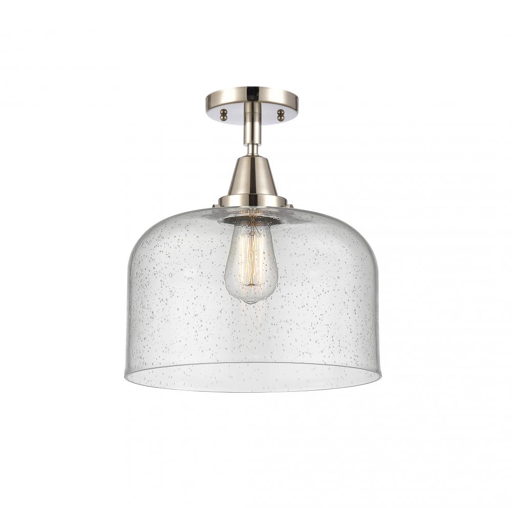 Bell - 1 Light - 12 inch - Polished Nickel - Semi-Flush Mount