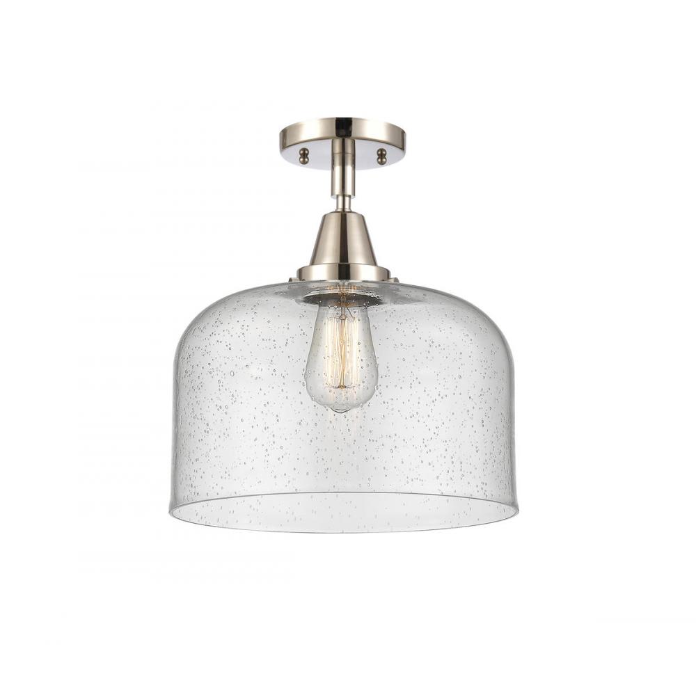 Bell - 1 Light - 12 inch - Polished Nickel - Semi-Flush Mount