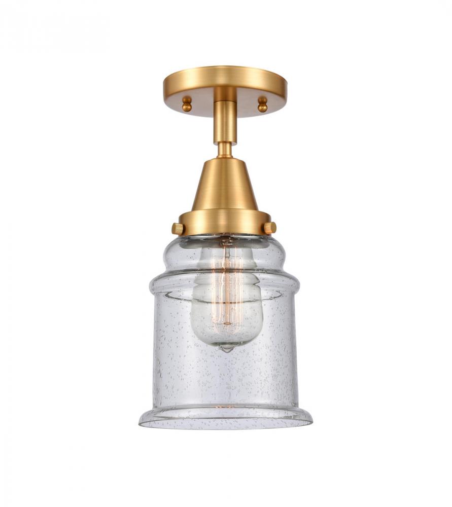 Canton - 1 Light - 6 inch - Satin Gold - Semi-Flush Mount