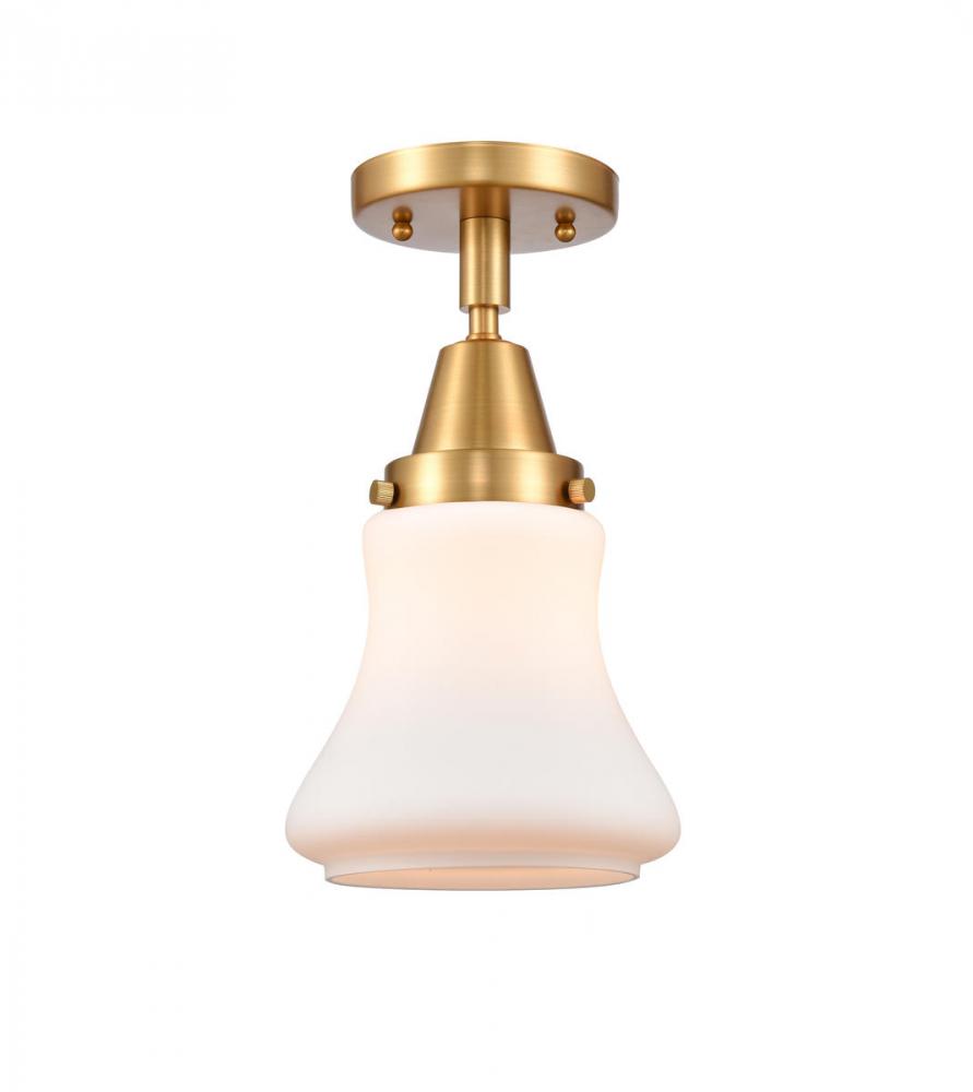 Bellmont - 1 Light - 6 inch - Satin Gold - Semi-Flush Mount