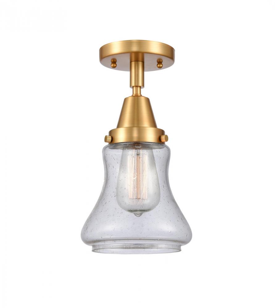 Bellmont - 1 Light - 6 inch - Satin Gold - Semi-Flush Mount
