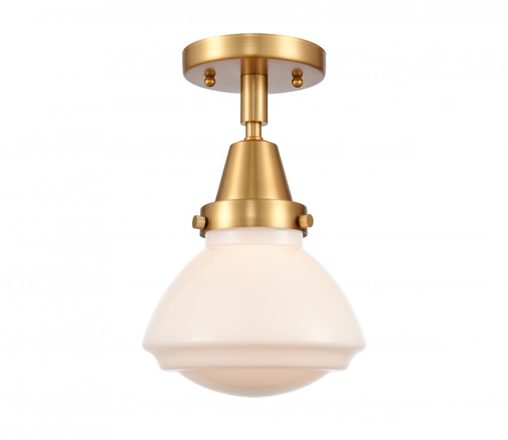Olean - 1 Light - 7 inch - Satin Gold - Semi-Flush Mount