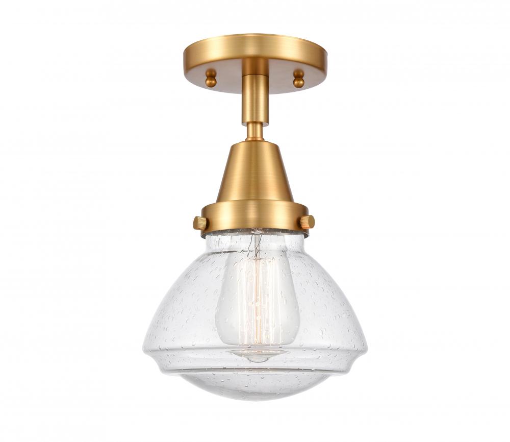 Olean - 1 Light - 7 inch - Satin Gold - Semi-Flush Mount