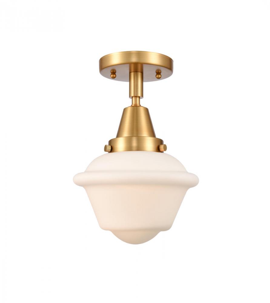 Oxford - 1 Light - 8 inch - Satin Gold - Semi-Flush Mount