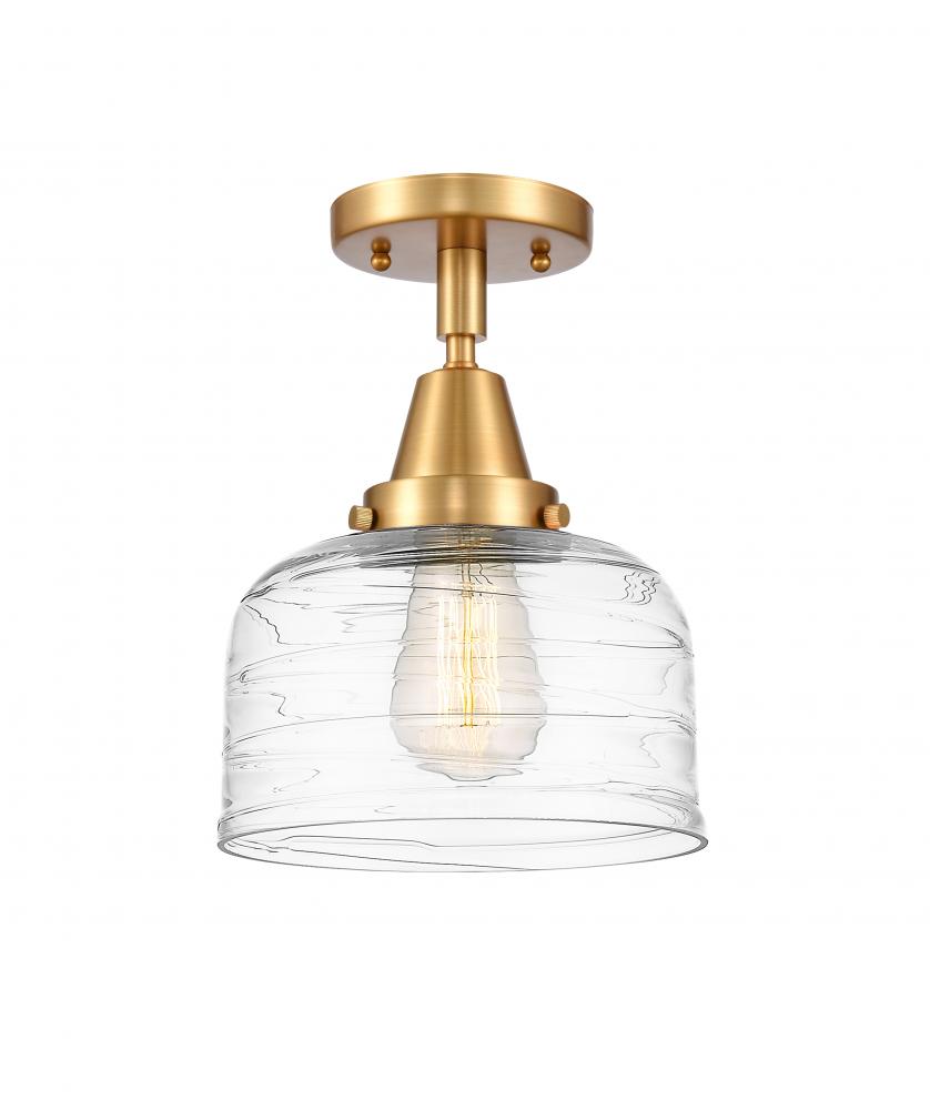 Bell - 1 Light - 8 inch - Satin Gold - Semi-Flush Mount