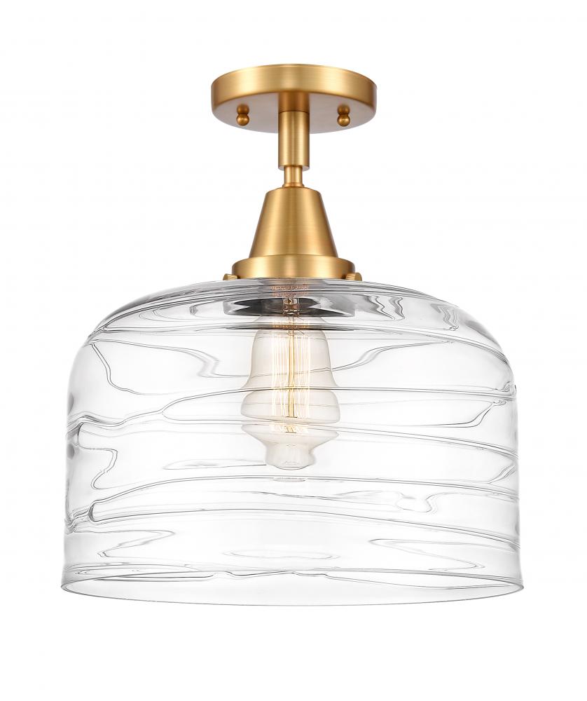 Bell - 1 Light - 12 inch - Satin Gold - Semi-Flush Mount