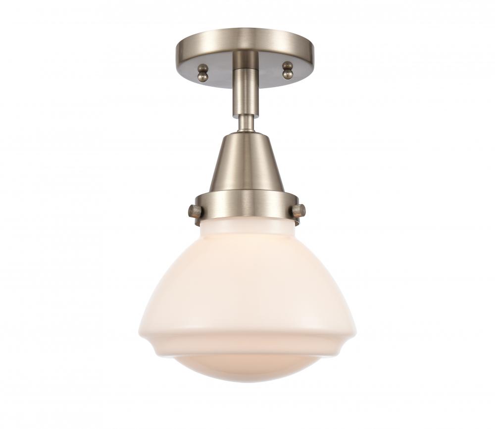 Olean - 1 Light - 7 inch - Brushed Satin Nickel - Semi-Flush Mount