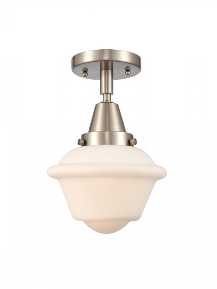 Oxford - 1 Light - 8 inch - Brushed Satin Nickel - Semi-Flush Mount