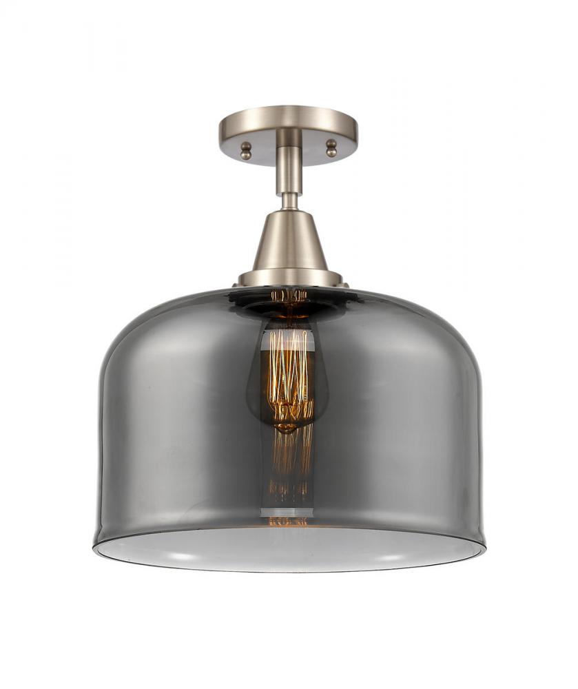 Bell - 1 Light - 12 inch - Brushed Satin Nickel - Semi-Flush Mount