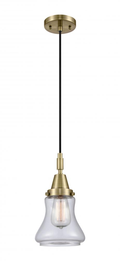 Bellmont - 1 Light - 7 inch - Antique Brass - Mini Pendant