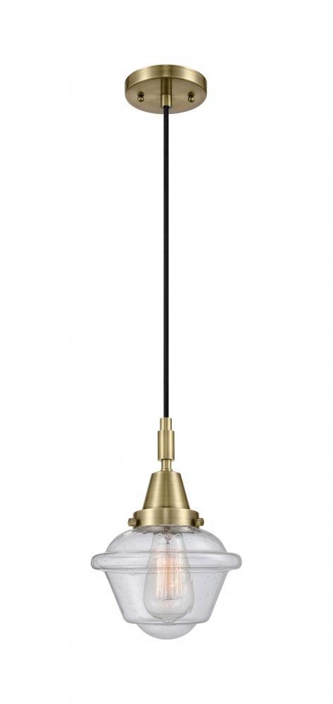 Oxford - 1 Light - 8 inch - Antique Brass - Mini Pendant