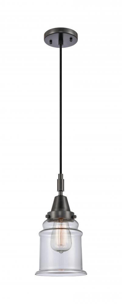 Canton - 1 Light - 7 inch - Matte Black - Mini Pendant